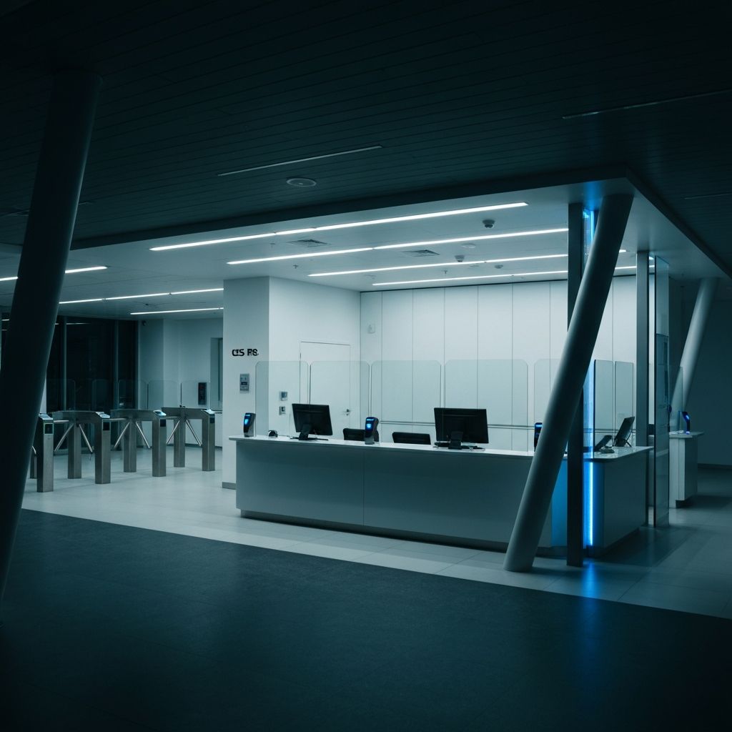 Security desk at a GridColo facility